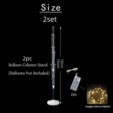 Bộ cột bóng bay đứng sàn, bao gồm chân đế, đế và đèn dây, thích hợp trang trí phông nền tháp bóng bay cho đám cưới, tiệc sinh nhật hoặc tiệc độc thân. - Nhiều màu - Xem 11