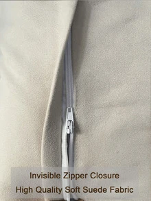 1 件人造毛皮枕套蓬松装饰抱枕套，农舍奢华枕套，柔软毛绒绒白色靠垫套，适用于沙发客厅卧室，无填充物 40X40CM/45X45CM/50X50CM/30X50CM - 白色 - 查看 8