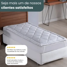 Soutextil Pillow Top Extra Soft Single Mattress Protector 1.90x0.90m - 白色 - 查看 5