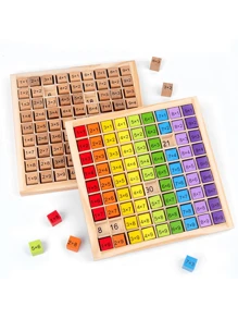 1pc Wooden Times 4 Styles To Choose From Table Building Block Toy For Kids' Early Education And Brain Training(Some Accessories Come In Random Colors) - Multicolor - View 8