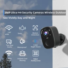 2K Wireless Outdoor Security Camera With Spotlight - Battery Powered, Wi-Fi Connectivity, Color Night Vision, AI & PIR Motion Detection, Two-Way Audio, Black - Multicolor - View 5