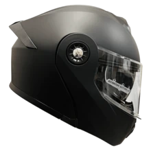 Casco Abatible para Moto con Visor Transparente y Gafas Internas - Negro - Ver 7