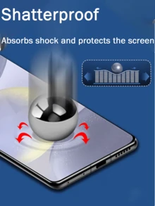 2pcs Full Coverage Tempered Glass Screen Protector, Bubble-Free, No Edges, Easy Installation, Suitable For Galaxy & Other Models, Full Screen Coverage Gift, Suitable For Birthdays, Easter, Presidents' Day, Etc. To Give To Family And Friends As Mobile Phone Screen Protector, Phone Accessories. Waterproof Shockproof Anti-Fall Anti-Fall Scratch Resistant Anti-Fingerprint - Black - View 2