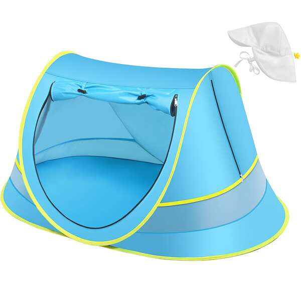 Summer Pop-Up Beach Tent For Toddlers Kids Boys Girls - Portable Pool Tent With UV Protection, Sun Shade, And Carry Bag