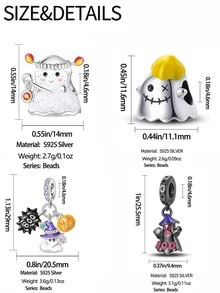 DIY Halloween Glow-In-The-Dark Series Imp Elf And Ghost Beaded Pendant Series; Halloween Gifts, Perfect Holiday Gifts For Everyone; Suitable For Everyday Wear