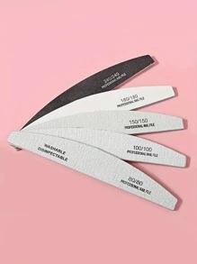 5pcs/10pcs Professional Nail File - 80/100/150/180/240Grit Nail Files Double Sided Emery Board Washable Emery Boards Reusable Nail Buffers Manicure Tools For Natural Nails Acrylic Nails Home And Salon Us