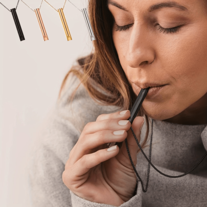 1pc Calmingo Meditation Necklace, Anxiety & Stress Relief Tool, Breathing Exercise Device, Meditation Gift For Men And Women