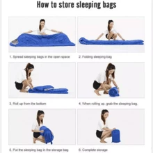 Camping Sleeping Bag, Lightweight And Waterproof - A Must-Have For Camping, Travel, And Outdoor Activities, Suitable For Camping, Hiking, And Cold Weather All Year Round - 藍色 - 查看 6