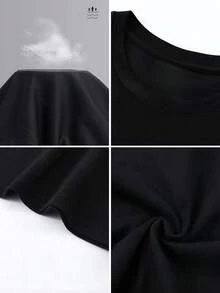 Camiseta gráfica de Dance Mom para mujer, elegante diseño con estampado de leopardo, camiseta informal de manga corta, cómoda tela de mezcla de algodón, perfecta para Dance Moms y uso diario. - Negro - Ver 5