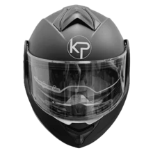 Casco Abatible para Moto con Visor Transparente y Gafas Internas - Negro - Ver 2