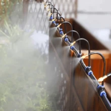 Kit De Sistema De Nebulização 5M Spray De Jardim Para Irrigação Automática Ajustável - Preto - Visão 4