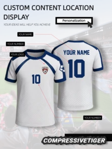 Áo bóng đá anime "Bastard!! Munchen" của Blue Chain, áo bóng đá anime unisex, áo thun cosplay Caesar, quà tặng anime cho nam và nữ. - trắng - Xem 1