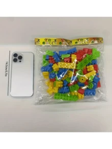 圣诞装饰儿童DIY大颗粒塑料积木玩具拼插,早教益智幼儿园礼物(部分配件颜色随机，以实物为准),儿童玩具,儿童玩具,积木,儿童益智玩具,儿童圣诞礼物,积木玩具 - 彩色 - 查看 7