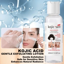 1/2PC10ml 姜黄/曲酸/维生素C去角质乳液，去角质油，去角质乳液，保湿，温和去角质，提亮暗沉肌肤，用于手、脚、脸、男女全身 - 彩色 - 查看 10