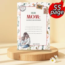[55-Page Floral Heart Design Mom's Letters Journal] Vintage Watercolor Style Guided Writing Prompts + Memory Preservation Pages | Perfect Mother-Daughter Bonding Activity Gift For Birthdays & Mother's Day