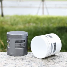 1pc New 50mm 3-Layer Aluminum Alloy Window Grinder, Smoke-White/Black/Gray 3 Colors Metal Grinder Smoking Accessories Tool