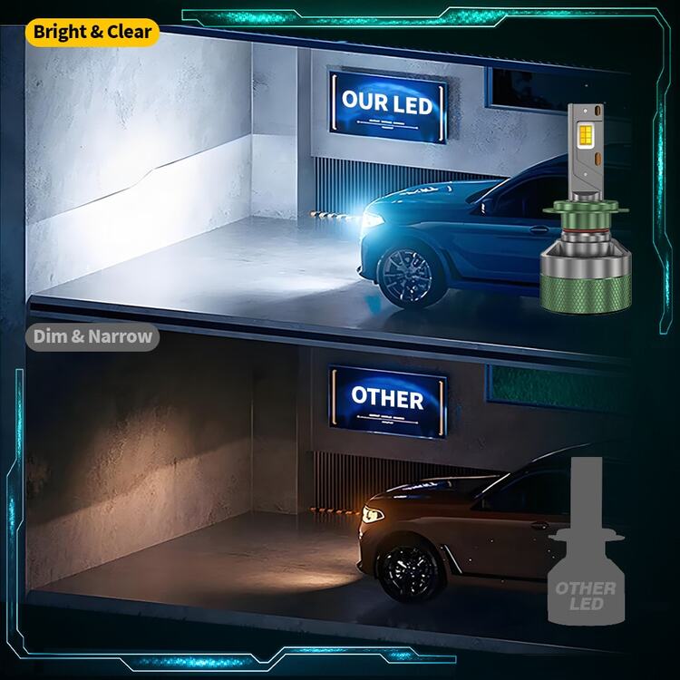 DrViAion 2pcs 180000LM H7 LED Headlight AI Mobile APP Control 300W 3000K-8000K Smart LED Chip High Power For H4 H7 9005 9006 Car Accessories - Color Temperature and Brightness Adjustable LED Headlights - View 8