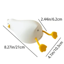 GLOOPRO Sleeping Duck Night Light, Silicone Touch Sensor USB Rechargeable Dimmable Lamp With Timer Function, Home Decor Desk Lamp For Bedroom, Office, Halloween, Thanksgiving, Christmas, Birthday Gifts
