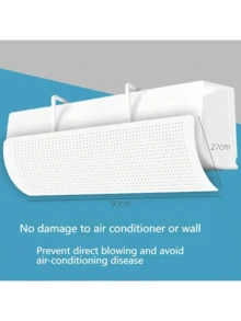 1pc Air Conditioner Wind Shield, Universal AC Wind Deflector, Wall-Mounted, Hole-Free Anti-Direct Blowing - Multicolor - View 10