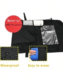 1pc/2pcs Car Storage Bag, Oxford Cloth Chair Back Bag, Road Trip Storage Essentials, Seat Travel Bag, Long Trip Backseat Tissue Holder, Behind The Seat Hanging Pocket With Anti-Kick Design, Flat Plate And Easy To Clean Features, Space-Saving, Universal Auto Travel Accessories - one-size - View 7