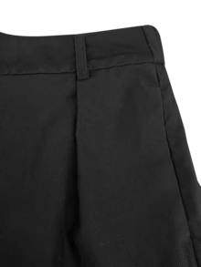 Damen einfarbige, lässige, minimalistische, vielseitige, schlankende Hose mit Kordelzug in der Taille, Taschen und Reißverschluss-Knopf-Design in Große Größen, geeignet für Laufen, Urlaub, Zuhause