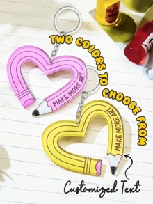 Personalized Apple Keychain For Teachers (With Tassel) | Teacher's Day | Customized Acrylic Apple Keychain | Teacher's Day Gift - Style 3 - View 14