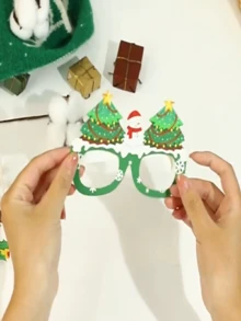 9 Pcs Paper Christmas Glasses Bulk Holiday Glasses Frames Christmas Sunglasses Fun Christmas Accessories Christmas Party Decorations Costume Eyeglasses For Gifts Photo Props Favors,Christmas