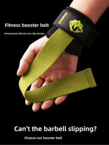 2条装可调节腕带，力量训练护腕，适用于引体向上、硬拉、杠铃训练、健身房力量训练配件、稳定腕部支撑、阻力带 - 彩色 - 查看 4