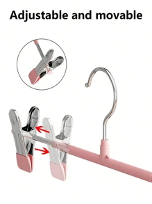 10pcs Stainless Steel Pants Clips - Expandable, 35g Weight, Seamless, Easy To Use - Ideal For Wardrobe And Home Use - Great For Hanging Skirts And Children's Clothing