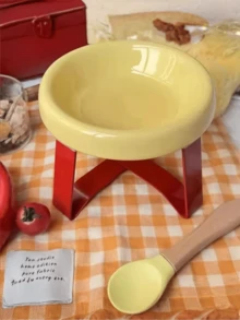 加高宠物碗架，带颈部支撑，防溢猫/狗粮和水碗