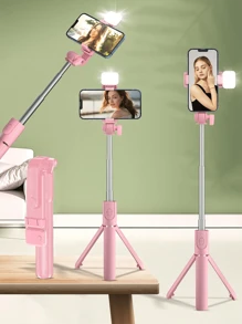 170cm/66.93inch LED Fill Light Portable Selfie Stick, Expandable Selfie Stick Tripod, Wireless Remote Control And Tripod, Lightweight And Compact, Compatible With IPhone16 15 14 13 12 Pro Xs Max X 8Plus, Android, GoPro, For Selfie/Live/Photography Compatible With Iphone Android Phone For Summer Vacation, Travel, Outdoor Activities Compatible With Iphone Android Phone For Summer Vacation, Travel, Fill Light, Outdoor Activities, Live Streaming Vlogging Equipment