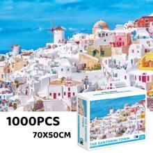 1000 片成人拼图，70x50 厘米拼图墙面艺术装饰，适用于家庭和办公室，伦敦城镇、白金汉宫、新天鹅堡、动物世界、巨型海龟、热气球、国家公园旅行海报风景拼图