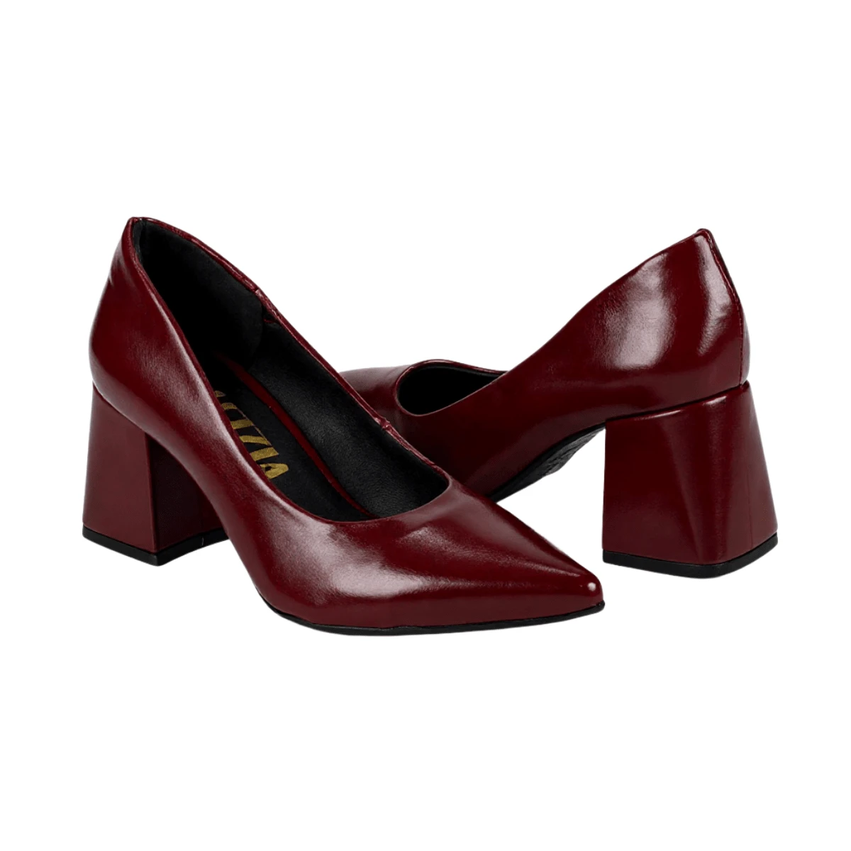 Women's Pumps Pointed Toe Thick Heel Medium Block Stable Comfort Luxury Modern Casual Classic Formal Work Office - 酒紅色 - 查看 1