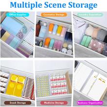 8 ngăn chia ngăn kéo có thể điều chỉnh và mở rộng - Tổ chức bằng nhựa trong suốt cho quần áo, quần áo trẻ em, đồ lót, mỹ phẩm và đồ dùng vệ sinh cá nhân, tổ chức và lưu trữ tủ quần áo, tổ chức đồ lót, thiết kế trong suốt, cấu trúc chắc chắn, tổ chức nhà cửa, tổ chức tối giản, tổ chức nhẹ, ngăn chia ngăn kéo, không gian sống nhỏ, tổ chức đồ lót - Nhiều màu - Xem 3