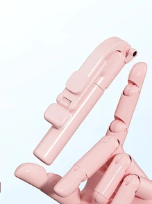 Palo de selfie portátil, palo de selfie telescópico para teléfono con luz de relleno incorporada, trípode para teléfono inteligente giratorio 360° con control remoto inalámbrico, compatible con iPhone y Android para vacaciones de verano, viajes, iluminación, actividades al aire libre, transmisión en vivo y equipo de vlogging