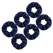 6件/套 100多种纯色女士缎面发圈 女孩弹力发带 马尾辫固定带 时尚日常使用休闲发圈