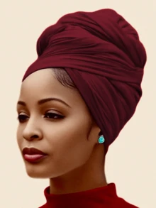 Lenço de cabeça feminino preto em malha elástica, leve e respirável, de cor sólida, longo, ideal para primavera/verão. - cor sólida - Ver 21