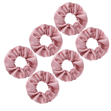 6件/套 100多种纯色女士缎面发圈 女孩弹力发带 马尾辫固定带 时尚日常使用休闲发圈