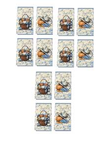 2 Stücke/4 Stücke/12 Stücke Küchentücher aus Denim mit Kürbis-Motiv, Thanksgiving Küchendekoration, saugfähig und schnelltrocknend aus Mikrofaser, rechteckig 40*60 cm digital Muster, geeignet für Herbstküchendekoration, Outdoor-Partys, Thanksgiving-Geschenke, Geburtstagsgeschenke