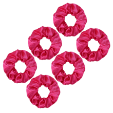 6件/套 100多种纯色女士缎面发圈 女孩弹力发带 马尾辫固定带 时尚日常使用休闲发圈