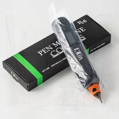 200pcs 2.4 Inch X 7 Inch Disposable Tattoo Pen Machine Bags, Transparent White, For Wireless Battery Tattoo Pen Machine Plus