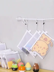 5/3/2/1Transparent Mesh Zipper File Bag A4/A5/A6 Nylon Information Document Bag Puzzle Toys Sorting Bag Pencil Pouch Folder Storage Bag Office Stationery Supplies