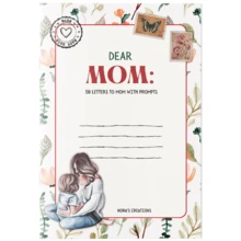 [55-Page Floral Heart Design Mom's Letters Journal] Vintage Watercolor Style Guided Writing Prompts + Memory Preservation Pages | Perfect Mother-Daughter Bonding Activity Gift For Birthdays & Mother's Day