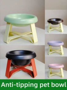 加高宠物碗架，带颈部支撑，防溢猫/狗粮和水碗