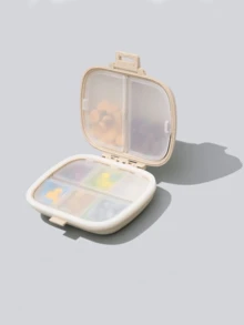 4/1pcs 8-Slot Pill Box, Portable Sealed Pill Case, Mini Waterproof Moisture-Proof Travel Pill Storage Box, Small Pill Box, Wallet Vitamin Fish Oil Divider Container, Suitable For Outdoor Camping, Hiking, Fishing, Mountaineering, Travel, Vitamin And Supplement Storage, Small Pill Bottle