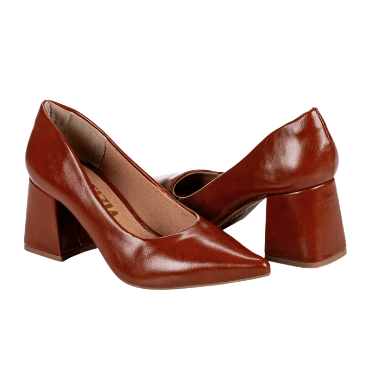 Women's Pumps Pointed Toe Thick Heel Medium Block Stable Comfort Luxury Modern Casual Classic Formal Work Office - 駝色 - 查看 1