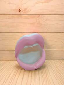 装饰性树脂红唇形花瓶 - 多功能 1 件，可容纳多肉植物、仙人掌或作为独特的烟灰缸 - 现代家居和客厅装饰 - 彩色 - 查看 6