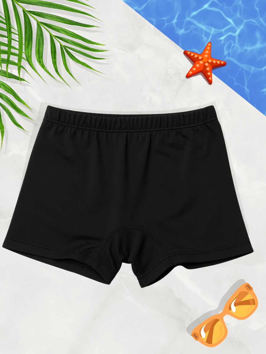 Children's Swim Trunks For Boys UV Protection Quick Drying Sizes 4 To 16 Lavin Basic - Black - View 1