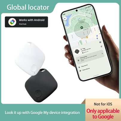 Android GPS Locator, Supports Android Mobile Services (GMS), Android GPS Locator, Anti-Lost Alarm, Airtag Android Version, Remote Precise Tracking, One-Touch Call Device, Long-Lasting Battery, GPS Tracker - Works With Android "Find Hub", Suitable For Elderly, Pets, Cars, Keys, Bags, Etc. For Anti-Lost Reminder And Tracking Location, Only Supports Android System GPS Locator (Not Compatible With Apple And )