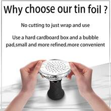 50 szt./100 szt./folia do fajki wodnej z otworami - aluminiowa folia do fajki wodnej z otworami | Folia do fajki wodnej z otworami na głowicę do fajki wodnej | Akcesoria do cybucha do fajki wodnej | Folia do tytoniu smakowego 4,7 cala 0,02 mm